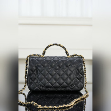 頂級進口原廠皮Chanel 25B 雙C手柄 CF 黑色 大號