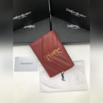 高品質 sain*t lauren*t魚子醬皮錢包，采用聯結金屬y*sl标志及提