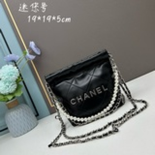 迷你號 不要錯過出貨火遍全球迷你垃圾袋白古銀金屬chanel 迷你mini垃