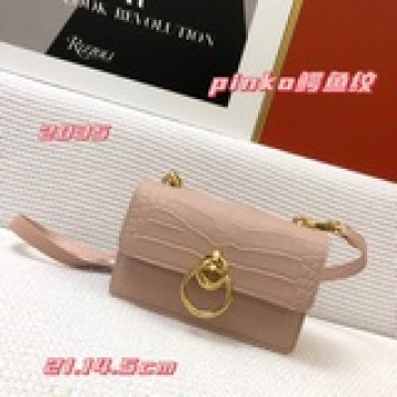 【原版皮高品質】出廠配盒子  pinko家新款鳄魚紋牛皮斜挎包獨家首發！颠覆了以