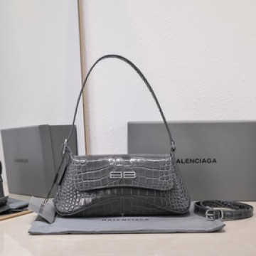 鳄魚紋深灰 小號27*13*4.5Cm Balenciaga 巴黎世家 XX系列