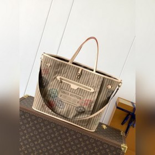 頂級原單，變碼芯片M11948大號印花Neverfull Bandouliè