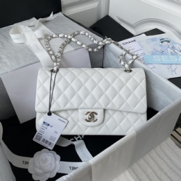 白色法國高端定制品 Chane1  Classic Fla  Bag  A011