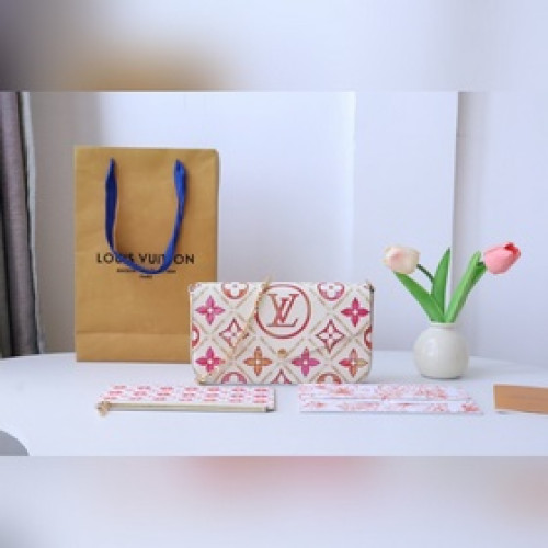 Pochette Félicie 鍊條包M11459三件套  為塗層帆布描繪