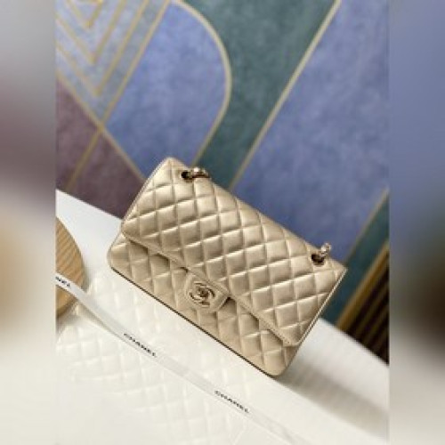現貨 Chane 新款香槟金CF金光燦燦 閃閃發光 絕美了！經典款外形 香槟金