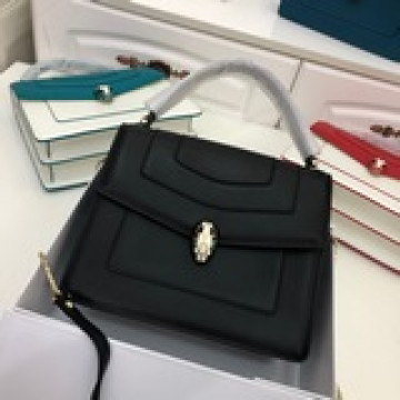 【Bvlgari】寶格麗專櫃新品三層蛇頭包大號，型號：6998進口頂級Box皮定
