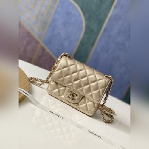 現貨 Chane 新款香槟金CF金光燦燦 閃閃發光 絕美了！經典款外形 香槟金