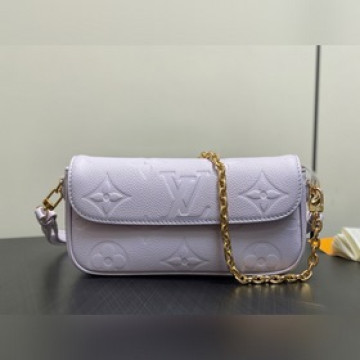 M25714紫色 M82210 全皮鍊條腋下包 WALLET ON CHAIN