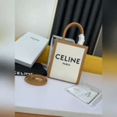 配全套包裝CABAS TRIOMPHE帆布MiNi號豎款手袋65%塗層帆布，3