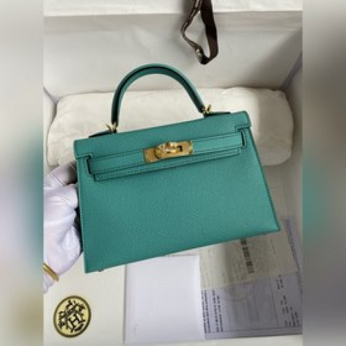 二代mini kelly 19cm 進口epsom皮 維羅納綠 金扣