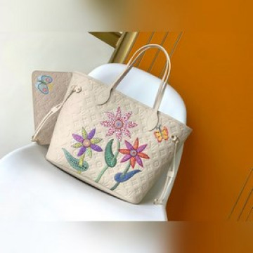 M21733黑色花朵M21733白色花朵 原單當季新款NEVERFULL 中號手