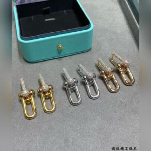 Tiffany 蒂芬妮雙環帶鑽馬蹄扣耳環，可鹽可甜。