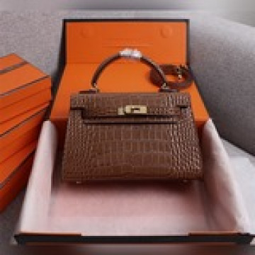 凱莉二代鳄魚紋22cm 19cm 版型完美hermes mini kelly s