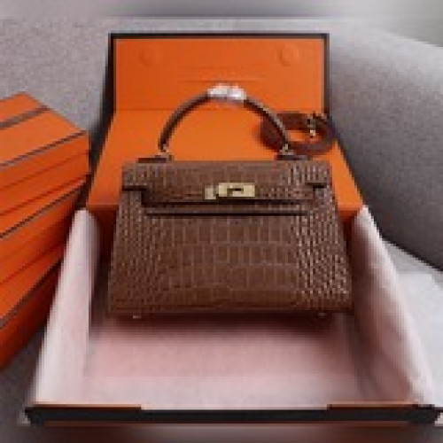凱莉二代鳄魚紋22cm 19cm 版型完美hermes mini kelly s