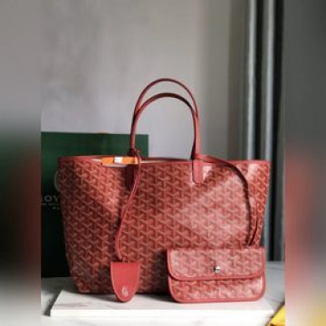頂級進口原廠皮免稅版本小號 托特子母購物袋tote紅色Goyard（戈雅）經多