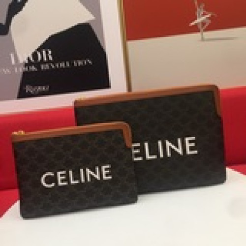 大號 celin.e 新款maillon triomphe手拿包 小牛皮包邊