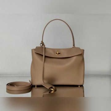 24s爆款[小號奶茶銀扣] BALENCIAGA RODEO BAG 系列手袋