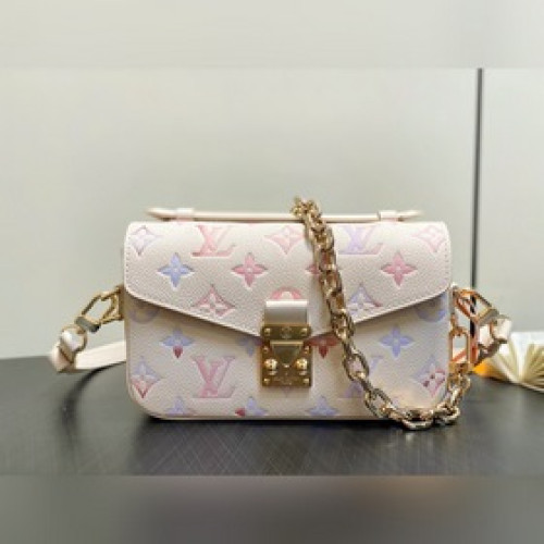 M25682米白漸變色 全皮鍊條包郵差包 當季新款 POCHETTE MÉTIS