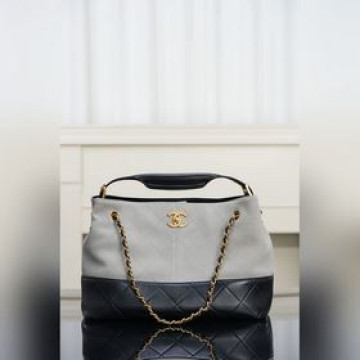 頂級進口原廠皮 所見即所得！ Chanel 25A 高級手工坊 麂皮購物袋 灰