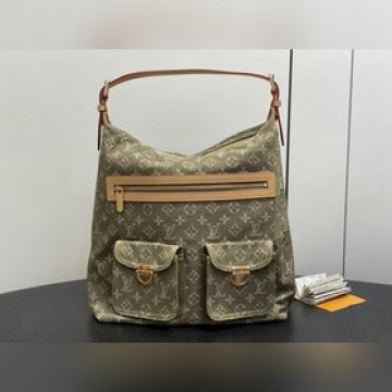 M95211草綠色 大號丹甯牛仔布中古包 VINTAGE 手袋 M95210玫粉