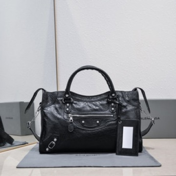 Balenciaga經典機車包爆裂羊皮38 cm網銀釘