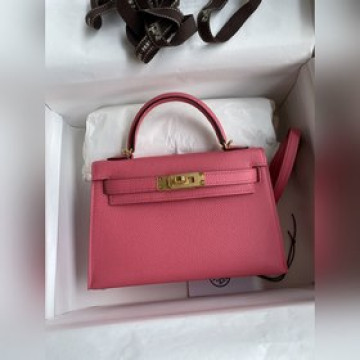 手縫 二代Mini Kelly 19cm 進口Epsom皮 唇膏粉 金扣