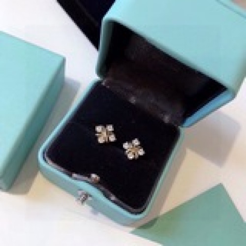 Tiffany 蒂芙尼 Schlumberger系列 交叉四鑽耳釘 簡約百搭 黃