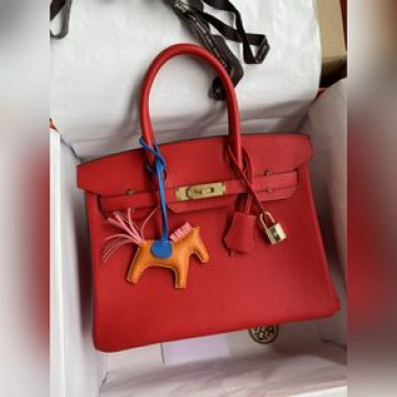 手縫 Birkin 30cm 進口Togo皮 國旗紅 金扣