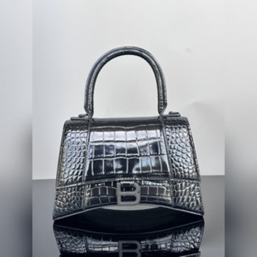 Balenciaga沙漏包鳄魚紋黑色，克扣[S--23cm] 原廠皮版本HOUR
