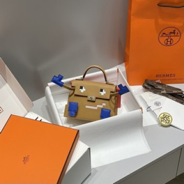 KELLY DOLL PICTO 馬賽克 奶茶色 凱莉娃娃于千禧年上市的限量手袋