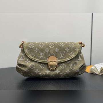 M95217草綠色 丹甯牛仔腋下包 Vintage 牛仔挎包 中古絕版牛仔手包，