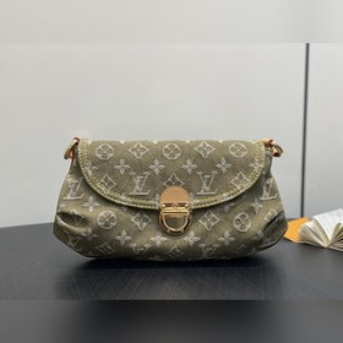 M95217草綠色 丹甯牛仔腋下包 Vintage 牛仔挎包 中古絕版牛仔手包，