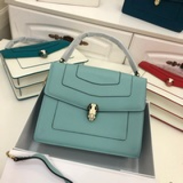 【Bvlgari】寶格麗專櫃三層蛇頭包大號，型號：6998進口頂級Box皮定制原