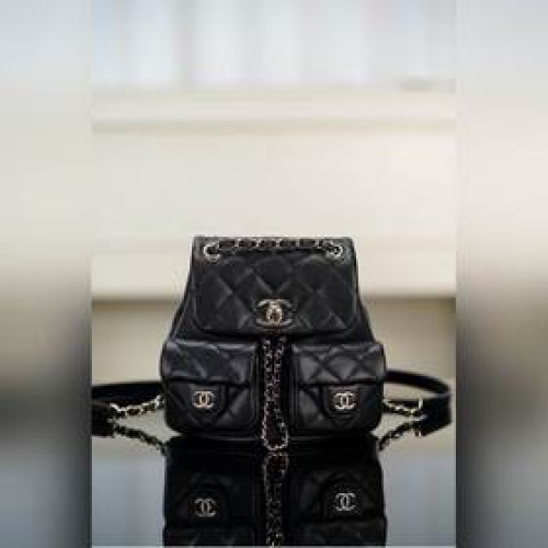 頂級進口原廠皮 所見即所得！ CHANEL 23P新款 Duma雙肩 牛皮 M