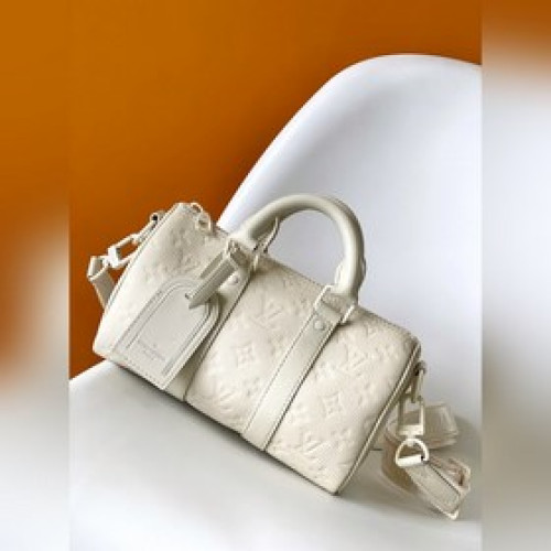頂級原單24434白 M24432綠 經典 Keepall 旅行袋于 2025