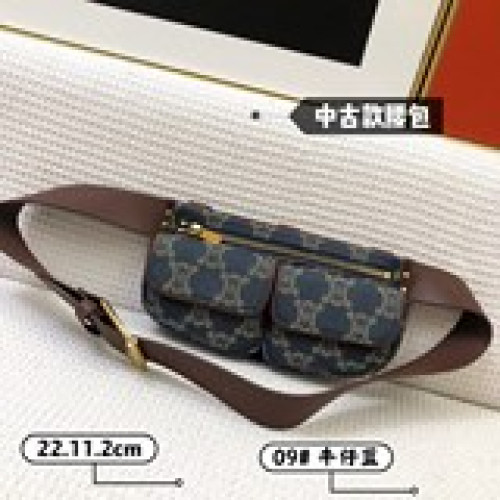 新品Celine vintage 中古款 腰包 新色牛仔灰色 滿滿的高級