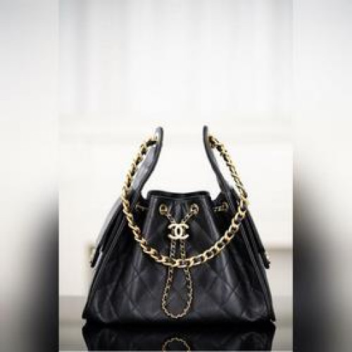 頂級進口原廠皮 所見即所得！ Chanel 25s small hobo 抽繩