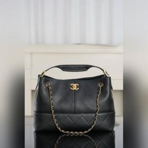 頂級進口原廠皮 所見即所得！ Chanel 25A 高級手工坊 購物袋 原廠黑