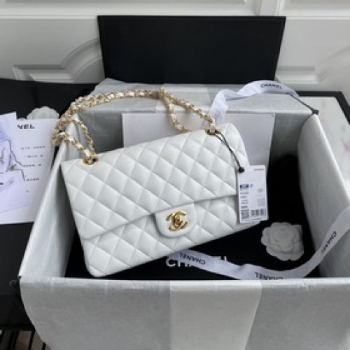 白色法國高端定制品 Chane1  Classic Fla  Bag  A011