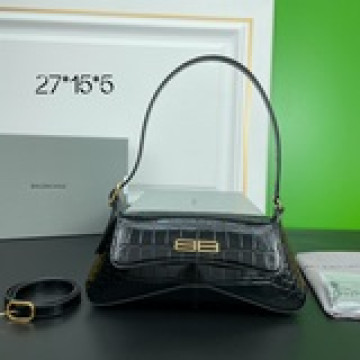 ＜平紋黑色＞小號Balenciagα XX系列腋下包 很有設計感的包型 流暢
