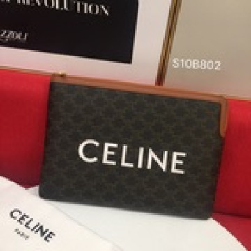 大號 celin.e 新款maillon triomphe手拿包 小牛皮包邊