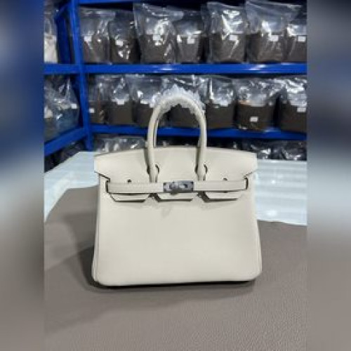 工坊實拍birkin鉑金 奶昔白銀扣25/30采用進口原廠togo皮 手工