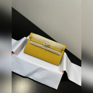 Kelly woc熱銷款，每個人必收款，實用，多用處，細節圖 顔色那不勒斯黃，皮
