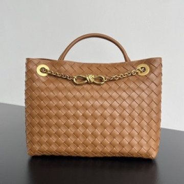 女款_#Bv Andiamo升級啦 786009 黑金鍊條 又多了一絲精緻感 羊皮編織