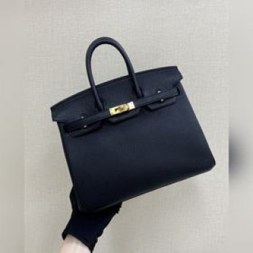 現貨  Birkin25 togo皮 黑色 手縫蠟線 虛拟标價私信價格優美