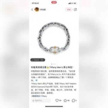 蒂芙尼Tiffany新款鍊結式粗款金屬質感手鍊 男款女款情侶款手鍊 金銀兩個色