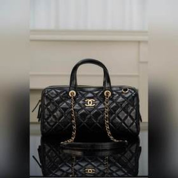 頂級進口原廠皮 所見即所得！  Chanel 25A高級手工坊 保齡球包 大號