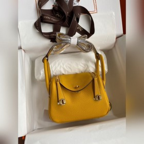 mini lindy 迷你琳迪 19cm 原廠進口tc皮【琥珀黃】金銀扣 同步