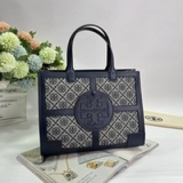 Tory Burch走秀款托特包，大logo撞色 ，Ella Quadrant