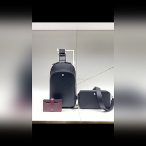 [ ]原單高品質，萬寶龍男仕休閑胸包 爆款 專櫃同步，原版進囗頭層牛皮，高端g